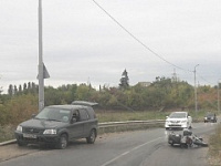 Около Затона столкнулись внедорожник и мотоцикл